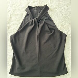 White House Black Market Charcoal Halter Neck Top